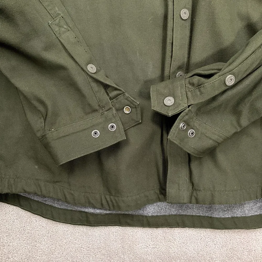 Duluth Shacket Men‎ 3XL Green Hanger Bender Fire Hose Lined Chore Shacket Work
